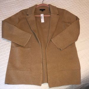 J.Crew Sophie Open Front Sweater Blazer, Camel, XS